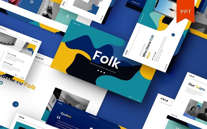 folk creative business powerpoint template original