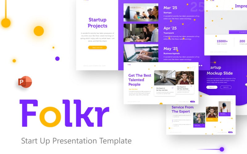 folkr creative start up powerpoint template original