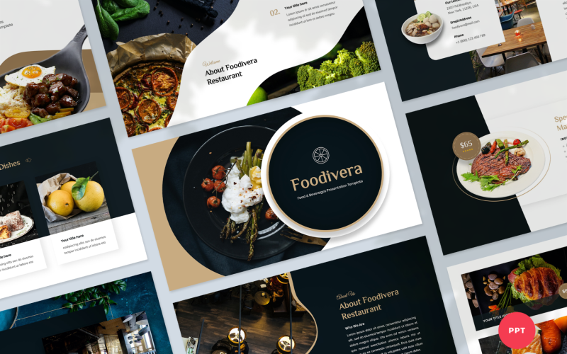 food amp beverages presentation powerpoint template original