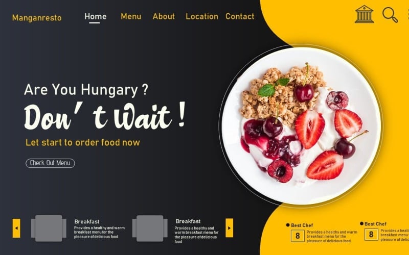food modern design powerpoint template original