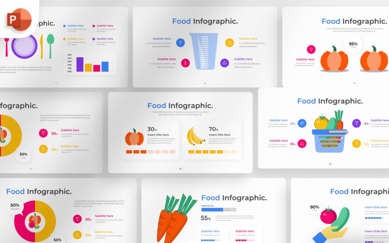food powerpoint infographic template original