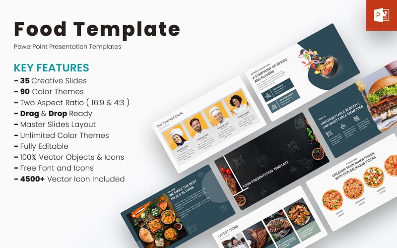 food powerpoint presentation templates designs original