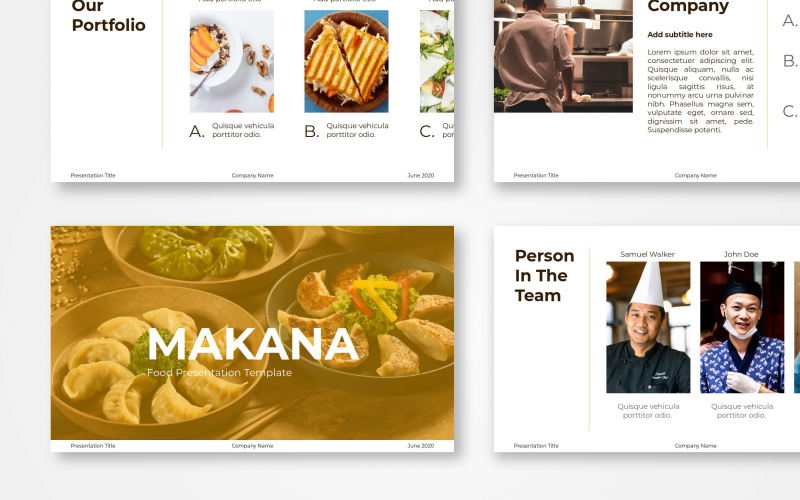 food presentation makana powerpoint template original