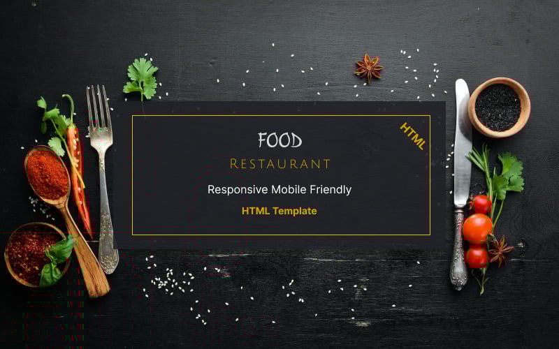 food restaurant landing page html template original