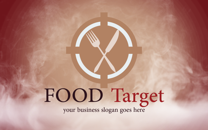 food target restaurant logo template original