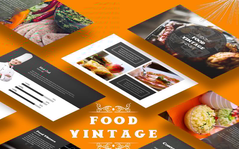 food vintage powerpoint template original
