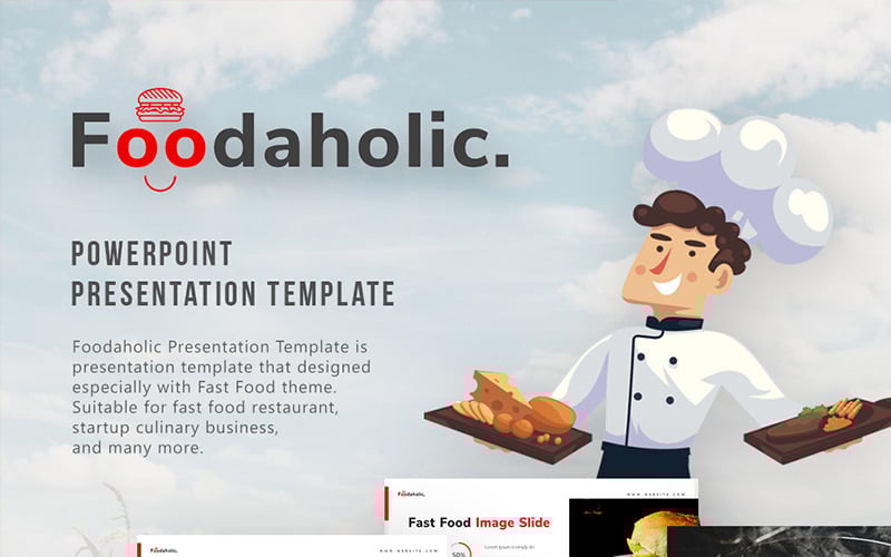 foodaholic culinary powerpoint template original