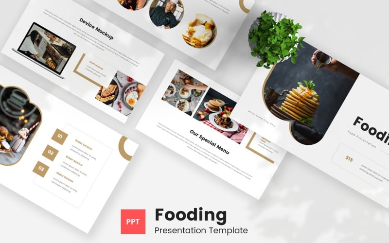 fooding food powerpoint template original