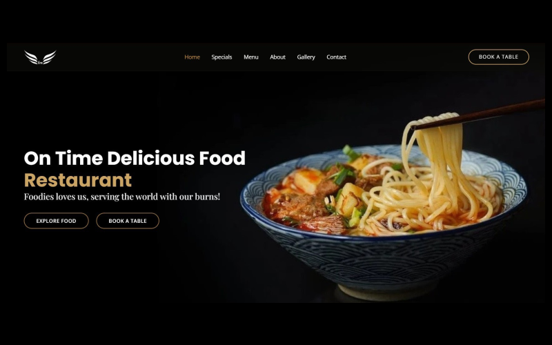 foodmix landing page template original