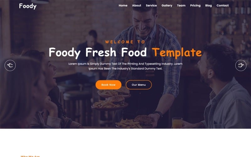 foody food amp resturant landing page template original