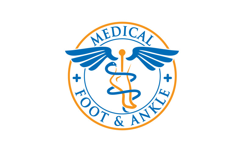 foot and ankle health medical logo design original