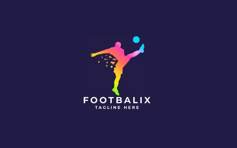 football pixel professional logo template original