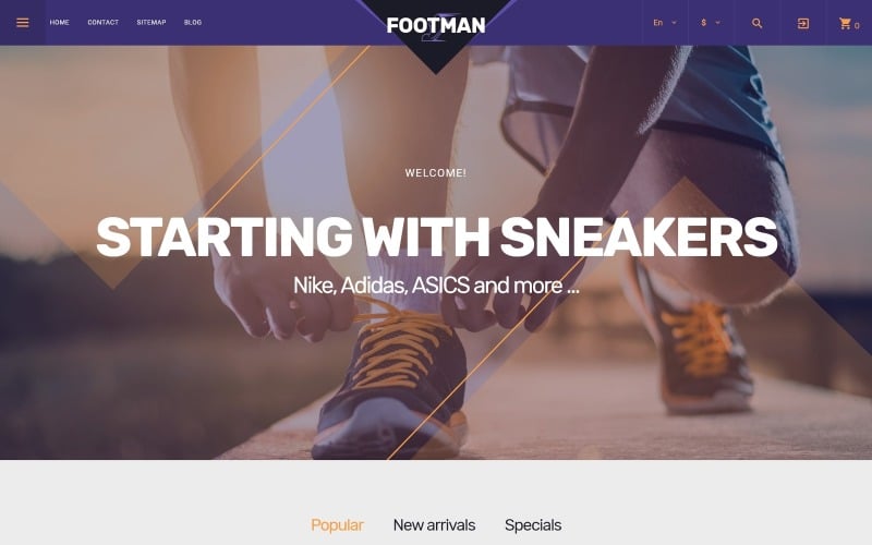 footman sneakers store prestashop theme original