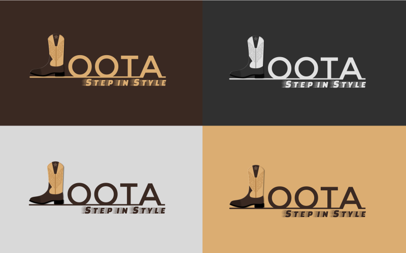 footwear joota brand letter logo design original
