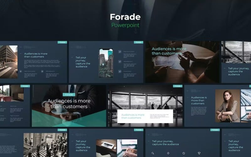 forade tech business powerpoint template original