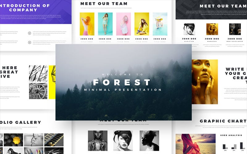 forest minimal presentation powerpoint template original