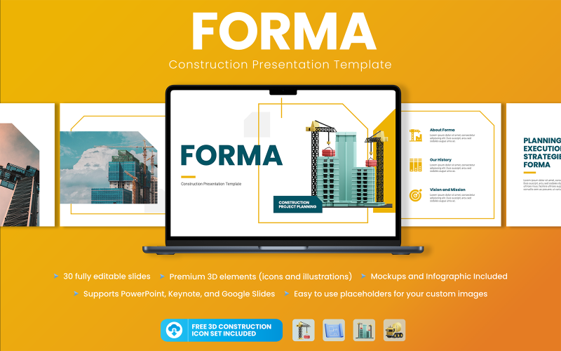forma construction presentation powerpoint template original