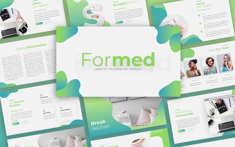 formed creative presentation powerpoint template original
