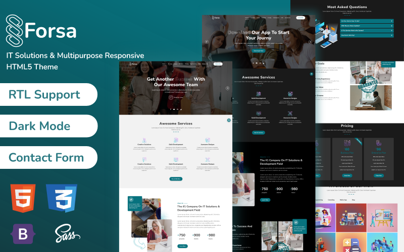 forsa it solutions amp multi purpose responsive html landing page template original