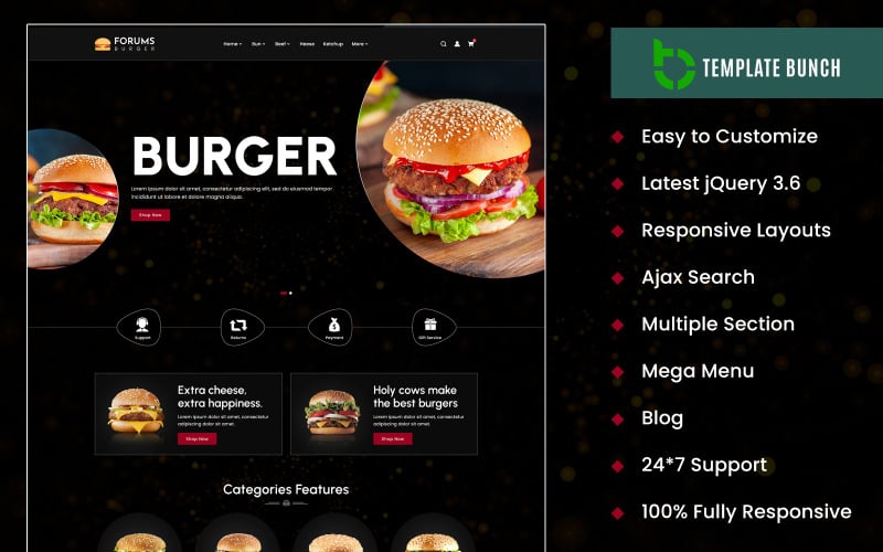 forums burger responsive prestashop theme for ecommerce website template original