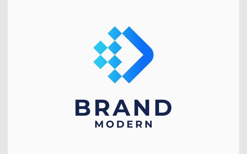 forward arrow pixel digital logo original