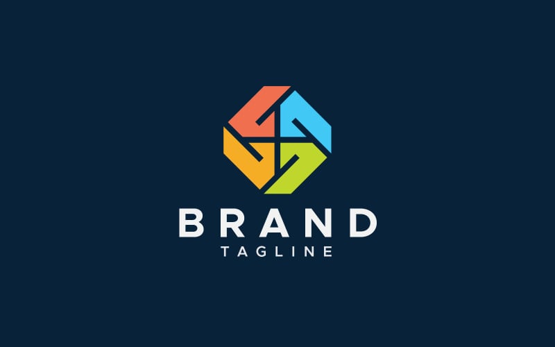 four arrows logo design template original