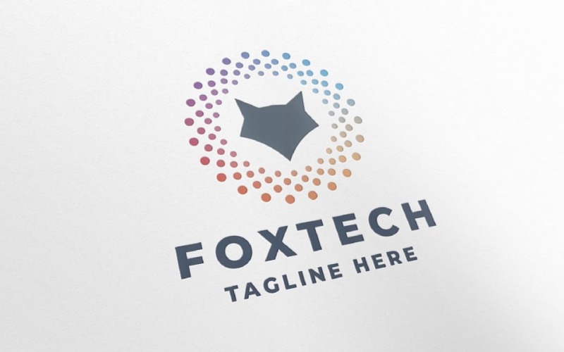 fox tech pro logo template original