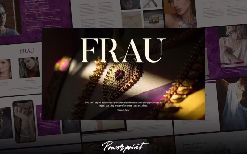frau fashion business powerpoint template original