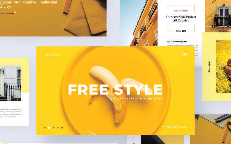 free style creative business powerpoint template original