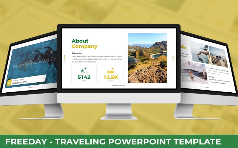 freeday traveling powerpoint template original