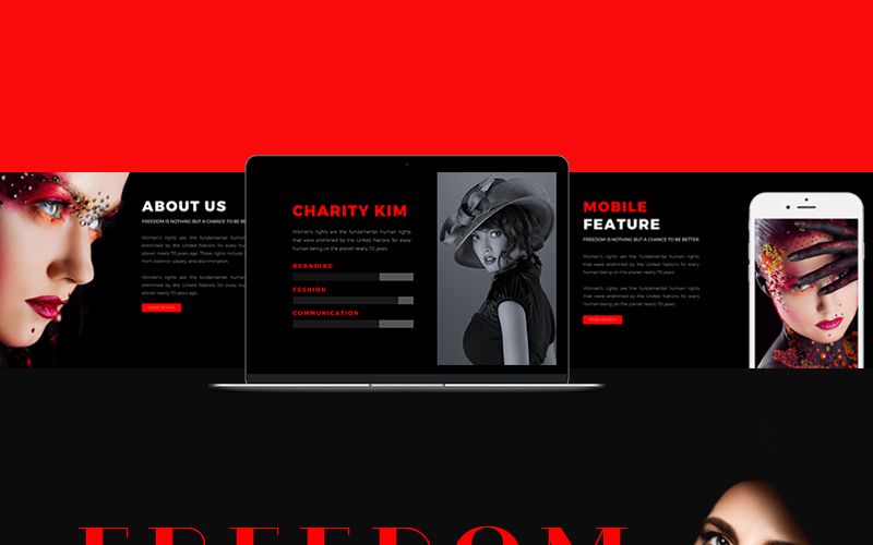 freedom presentation powerpoint template original