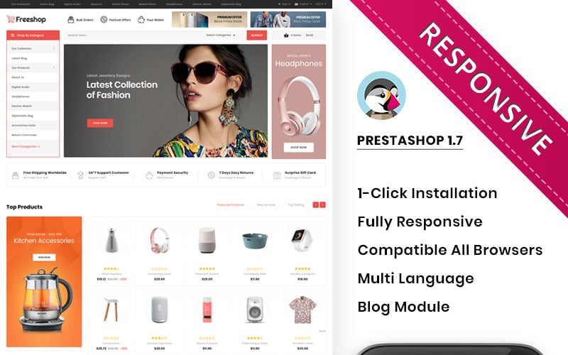 freeshop the mega store responsive prestashop theme original