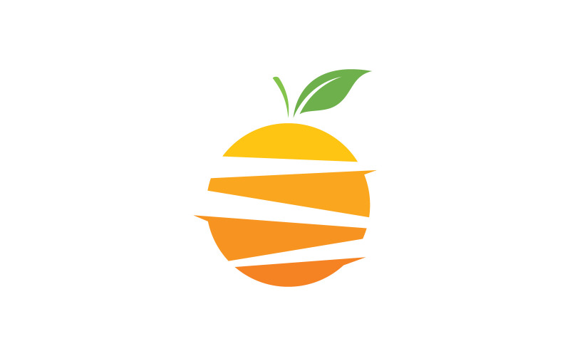 fresh fruit orange logo vector design template v original