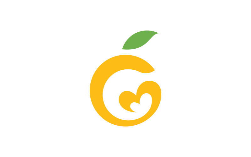 fresh fruit orange logo vector design template v original