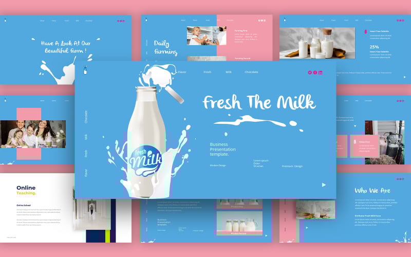 fresh the milk powerpoint template original