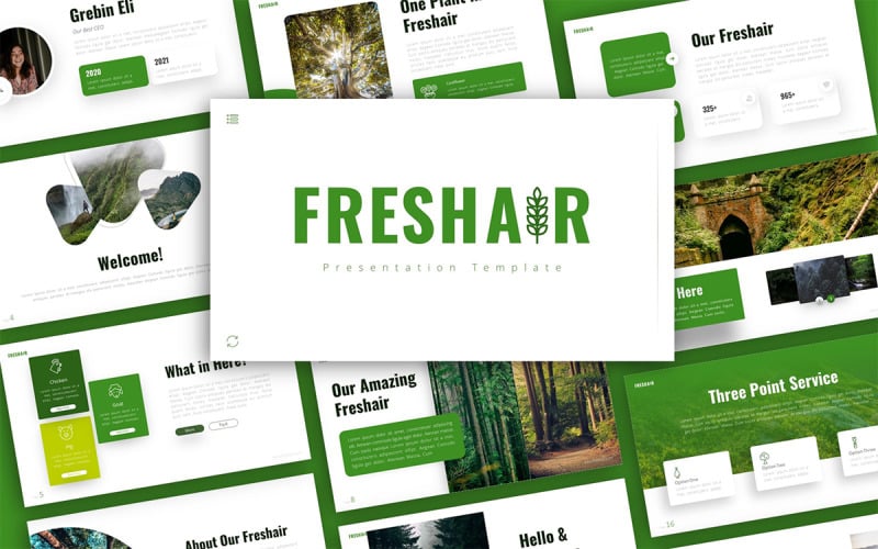 freshair environment presentation powerpoint template original