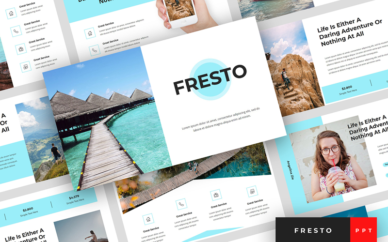 fresto travel presentation powerpoint template original
