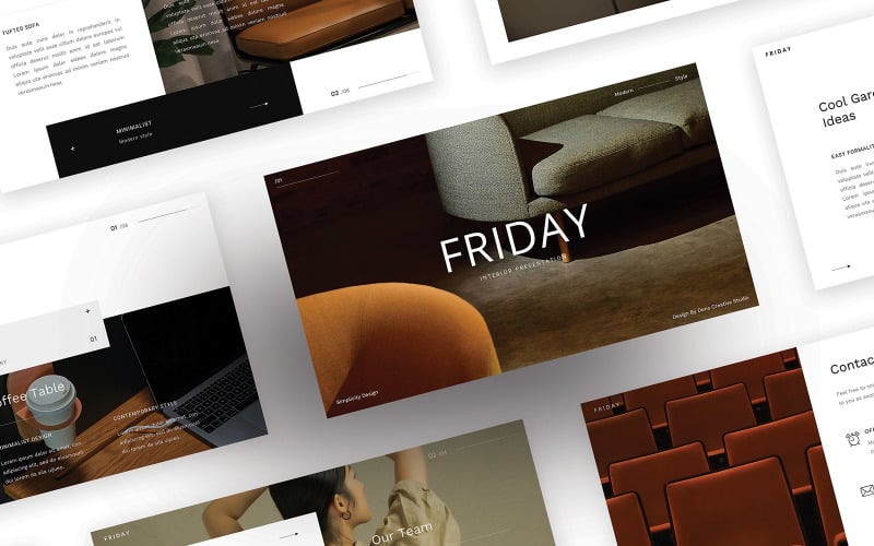 friday simple business powerpoint template original