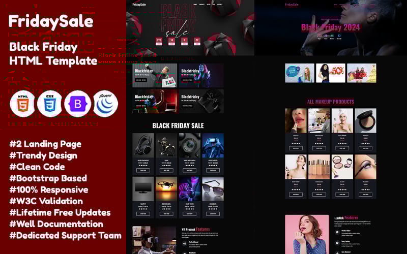 fridaysale black friday sale landing page html template original