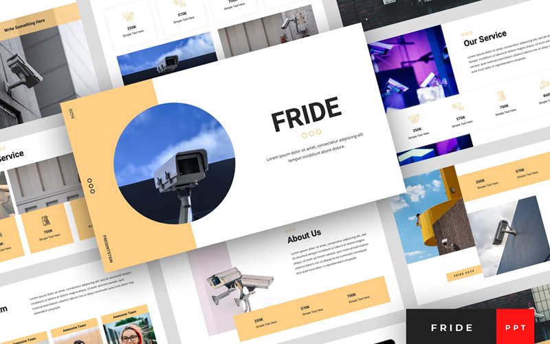 fride cctv presentation powerpoint template original