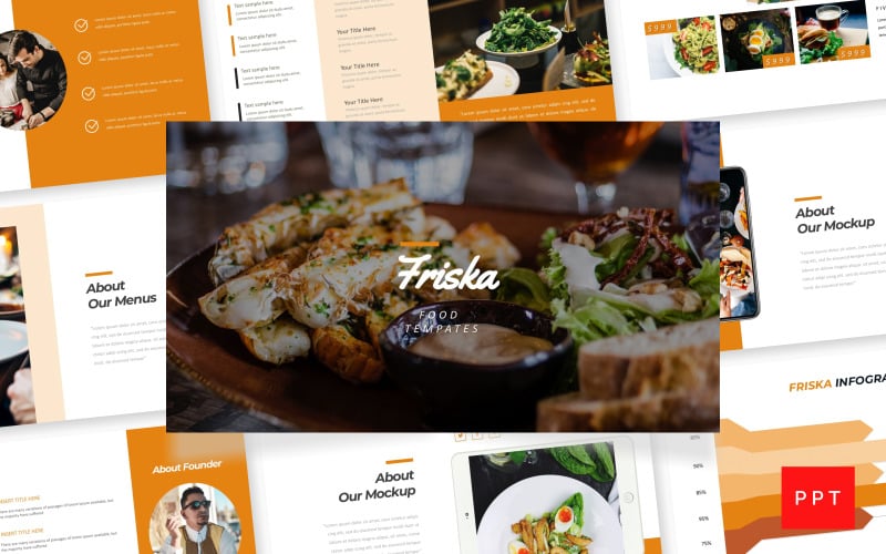 friska food restaurant powerpoint template original
