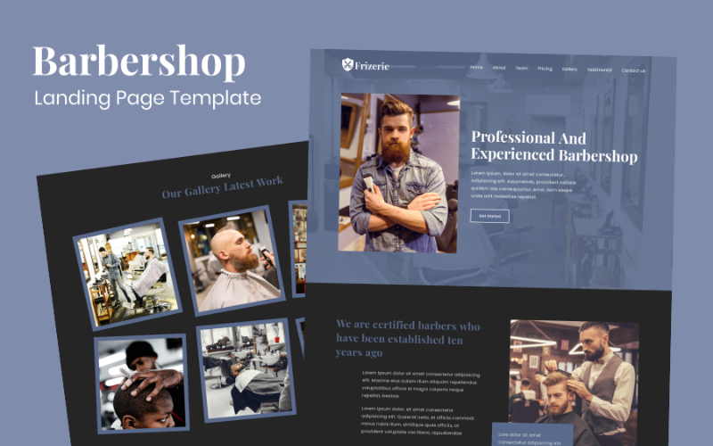 frizerie barbershop landing page template original