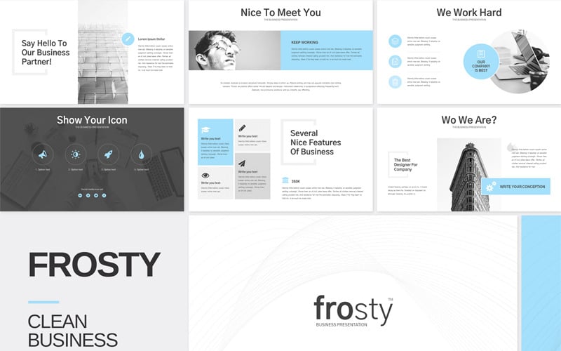 frosty clean powerpoint template original