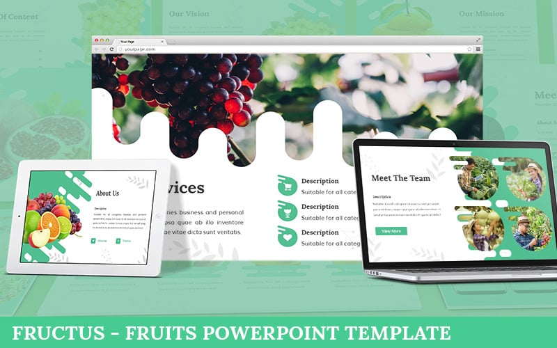 fructus fruits powerpoint template original