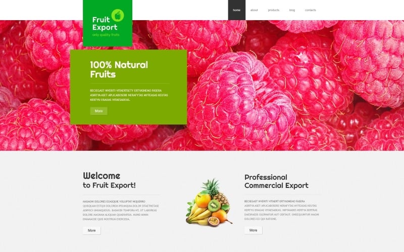 fruit export joomla template original