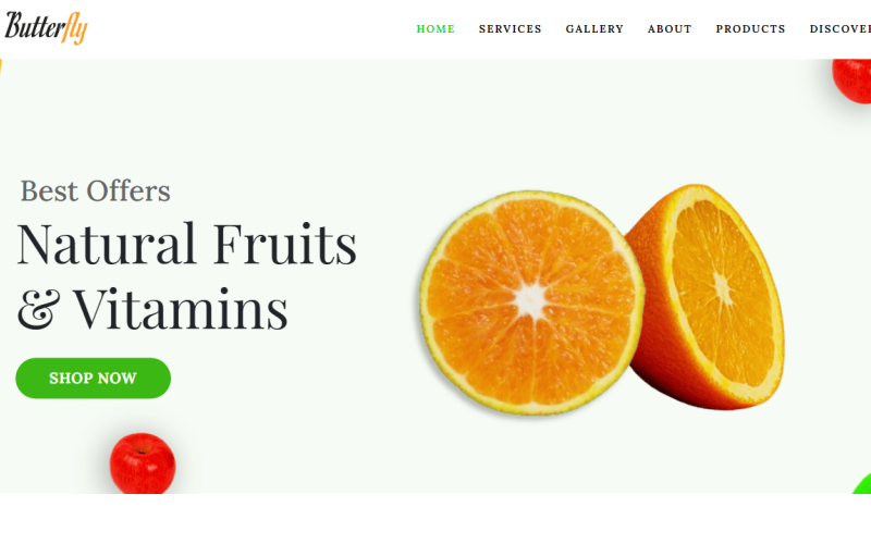 fruit shop bootstrap landing page template original