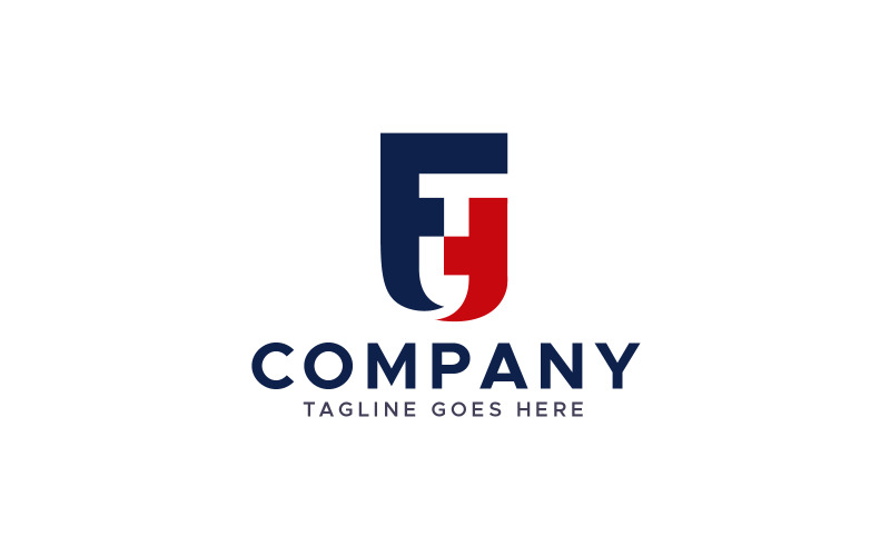 ft letter minimal logo design template original