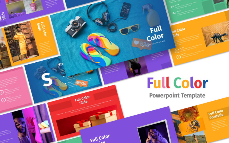 full color multipurpose powerpoint template original