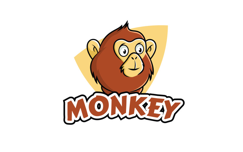 fun monkey custom logo design template original