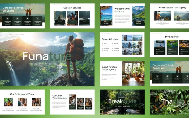 funature travel agency powerpoint original